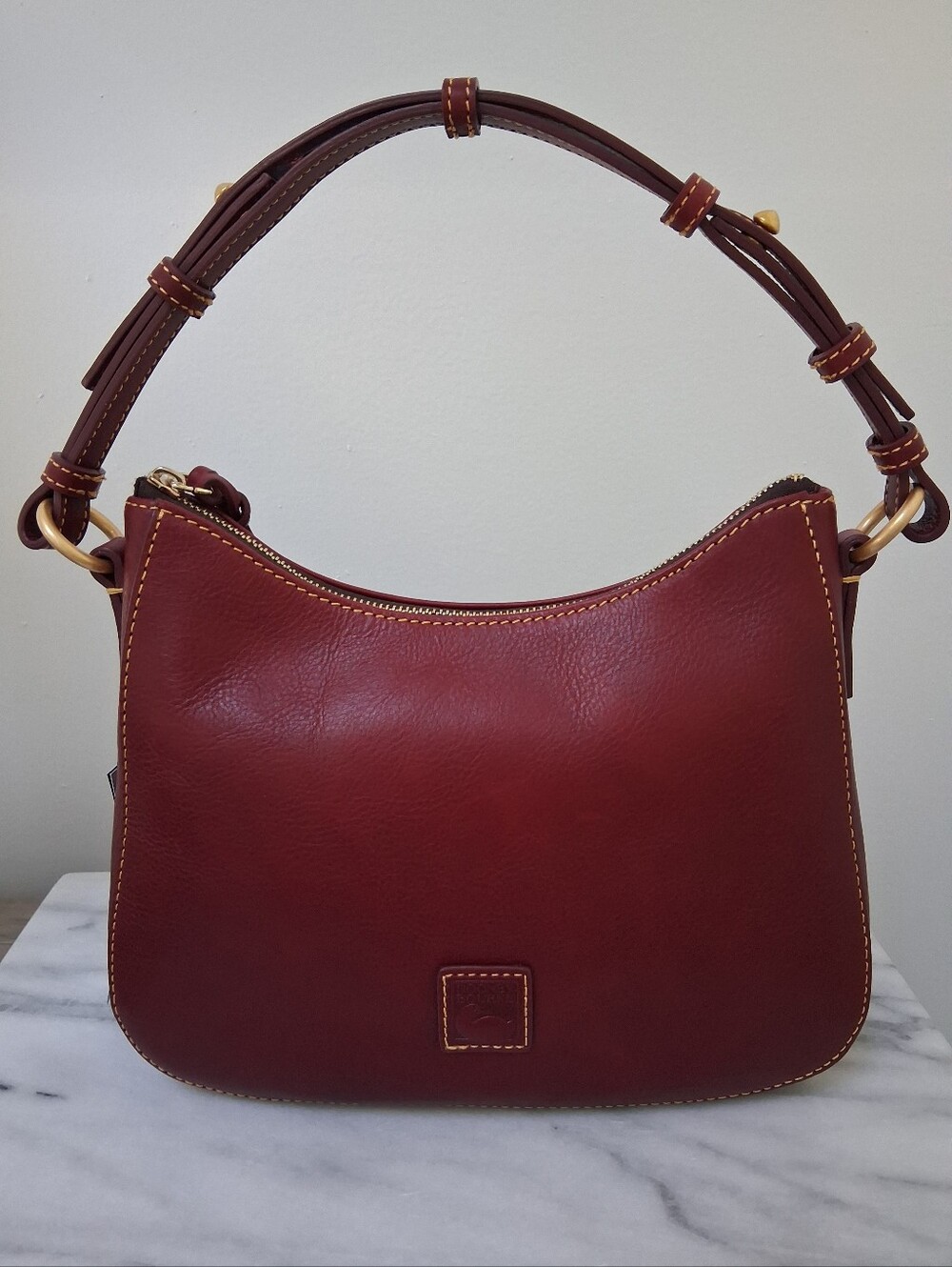 Dooney & Bourke Florentine Leather Small Kiley Hobo Bordeaux
